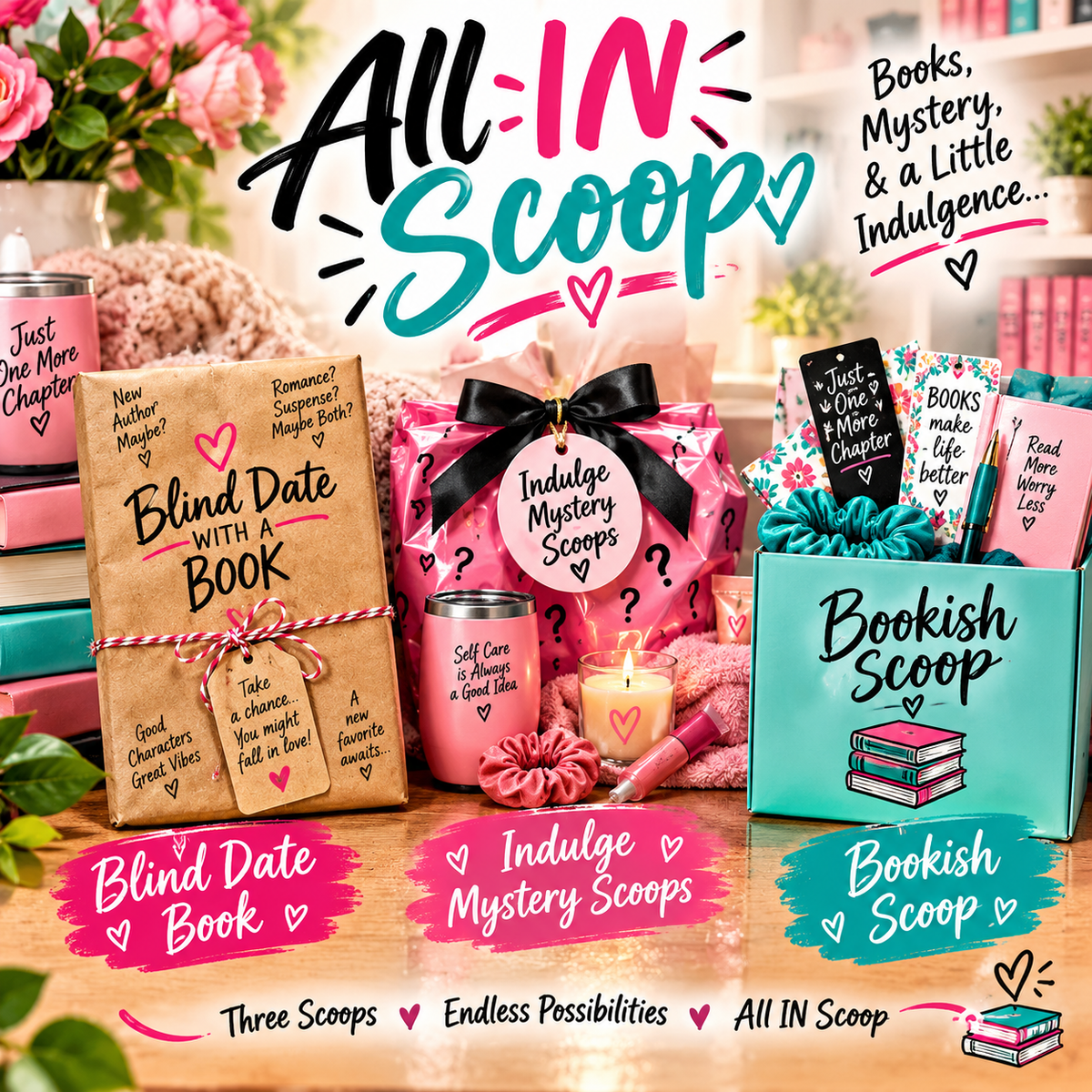 All in  Scoop Bundle (some of both bookish & indulge scoops items combined)